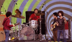 The Mars Volta sporting their Orange PPC412 Cabinets
